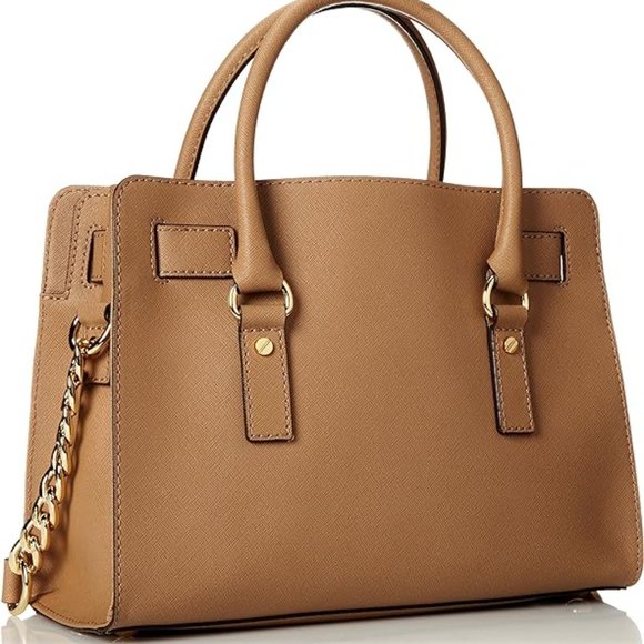 Michael Kors Hamilton Saffiano Leather E/w Satchel Dark Khaki - Picture 2 of 6